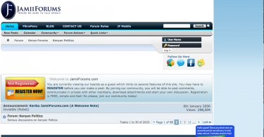 Jamii Forums homepage screenshot
