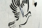 Graffiti dove and heart